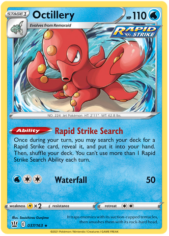 Octillery (037/163) (Exclusivo de la baraja temática) [Espada y escudo: estilos de batalla] 