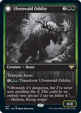 Ulvenwald Oddity // Ulvenwald Behemoth [Innistrad: Doble función] 