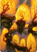 Tarjeta artística de Arboleda de los Sauces Ardientes [Serie de arte Zendikar Rising] 