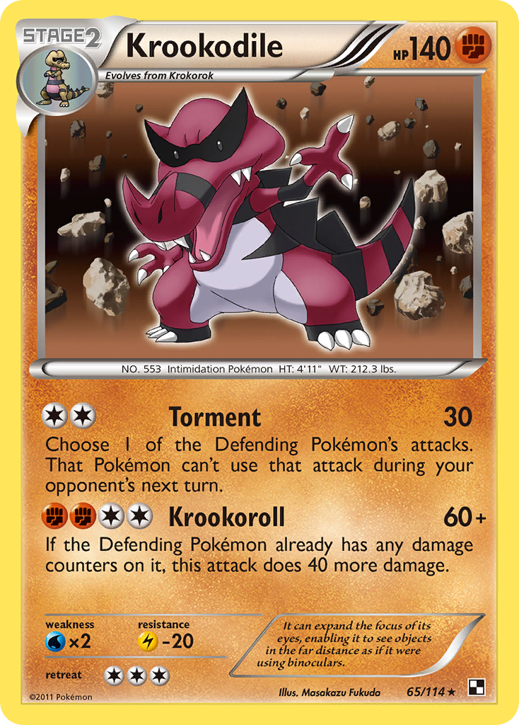 Krookodile (65/114) [Blanco y negro: Conjunto básico] 
