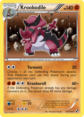 Krookodile (65/114) [Blanco y negro: Conjunto básico] 