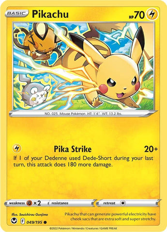 Pikachu (049/195) [Espada y escudo: Tempestad de plata] 