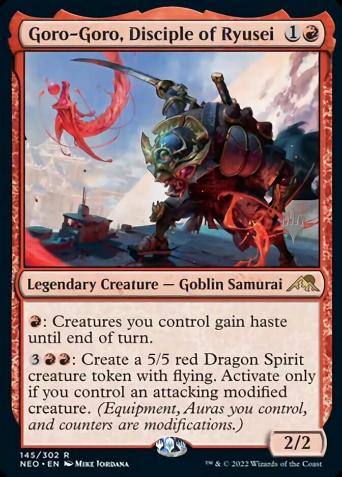 Goro-Goro, discípulo de Ryusei (paquete promocional) [Kamigawa: Neon Dynasty Promos] 