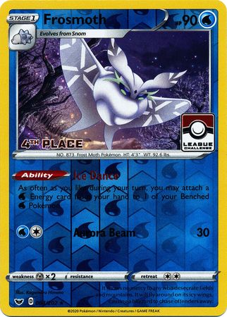 Frosmoth (064/202) (Promoción de liga, 4to lugar) [Espada y escudo: conjunto básico] 