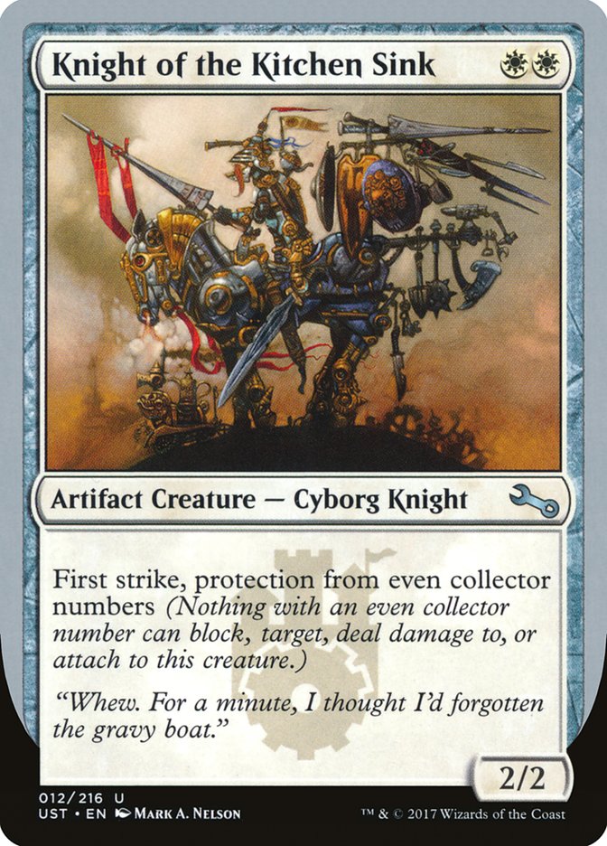 Knight of the Kitchen Sink ("protección contra números pares de coleccionistas") [Inestable] 