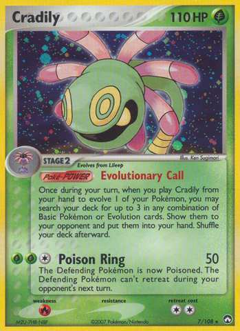 Cradily (7/108) [EX: Guardianes del poder] 