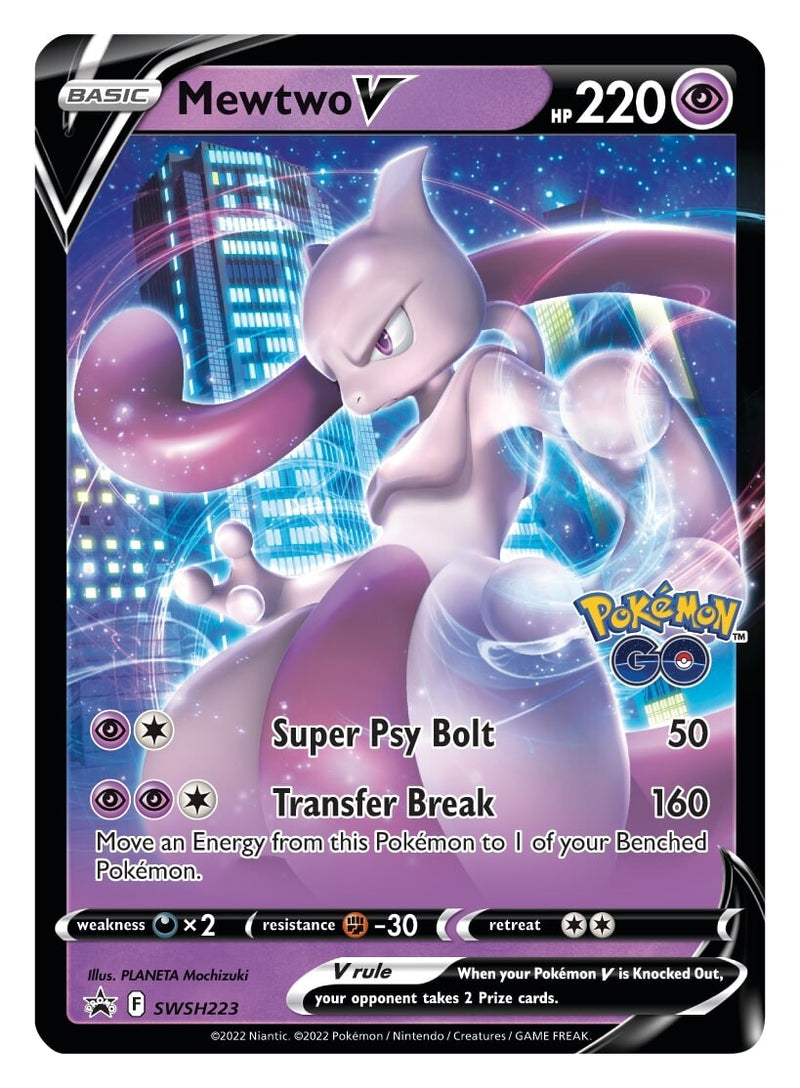 Mewtwo V (SWSH223) [Espada y escudo: Promociones de Black Star] 