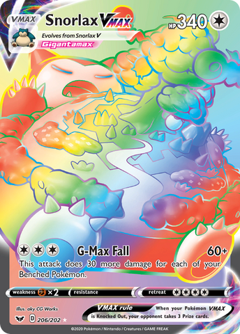 Snorlax VMAX (206/202) [Espada y escudo: conjunto básico] 