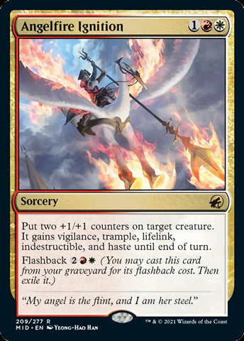 Encendido de fuego de ángel [Innistrad: Caza de medianoche] 