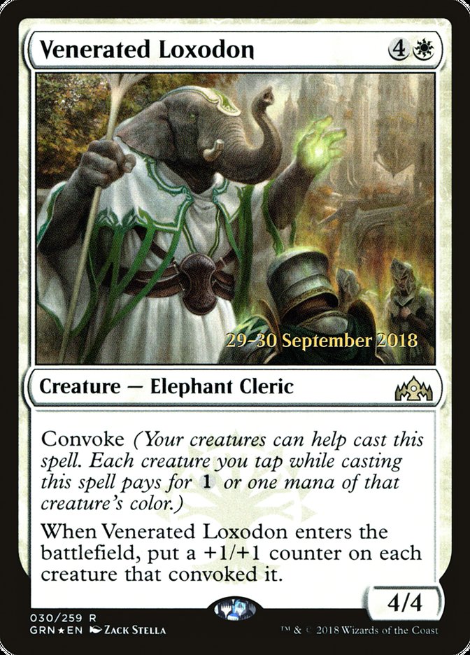Loxodon venerado [Promociones de presentación de Guilds of Ravnica] 