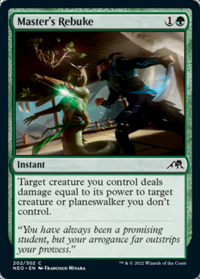 Reprimenda del maestro [Kamigawa: Dinastía Neón] 