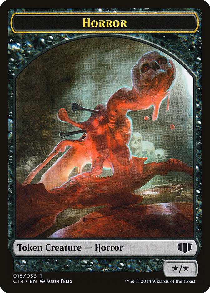 Horror // Zombi (016/036) Ficha de doble cara [Fichas Commander 2014] 