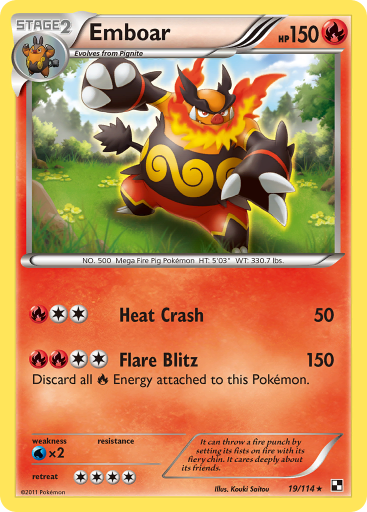 Emboar (19/114) [Blanco y negro: Conjunto básico] 