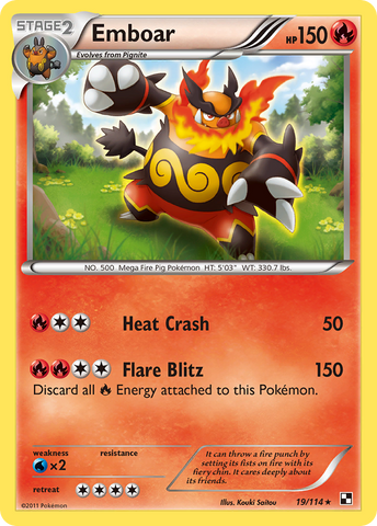 Emboar (19/114) [Blanco y negro: Conjunto básico] 