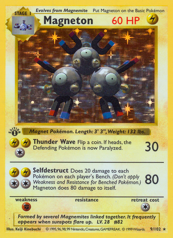 Magneton (9/102) (Shadowless) [Conjunto básico 1.ª edición] 