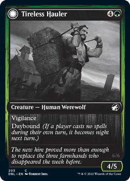 Transportista incansable // Luchador de tensión extrema [Innistrad: función doble] 