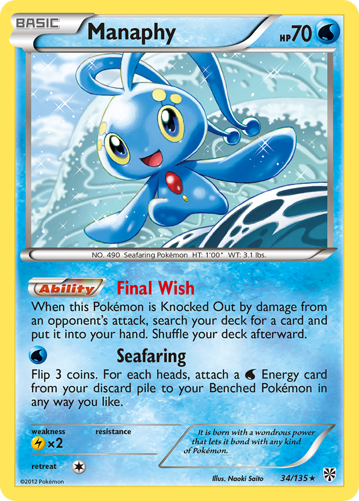 Manaphy (34/135) [Blanco y negro: Tormenta de plasma] 