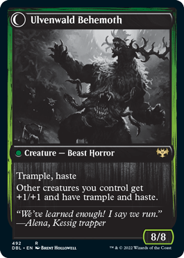 Ulvenwald Oddity // Ulvenwald Behemoth [Innistrad: Doble función] 