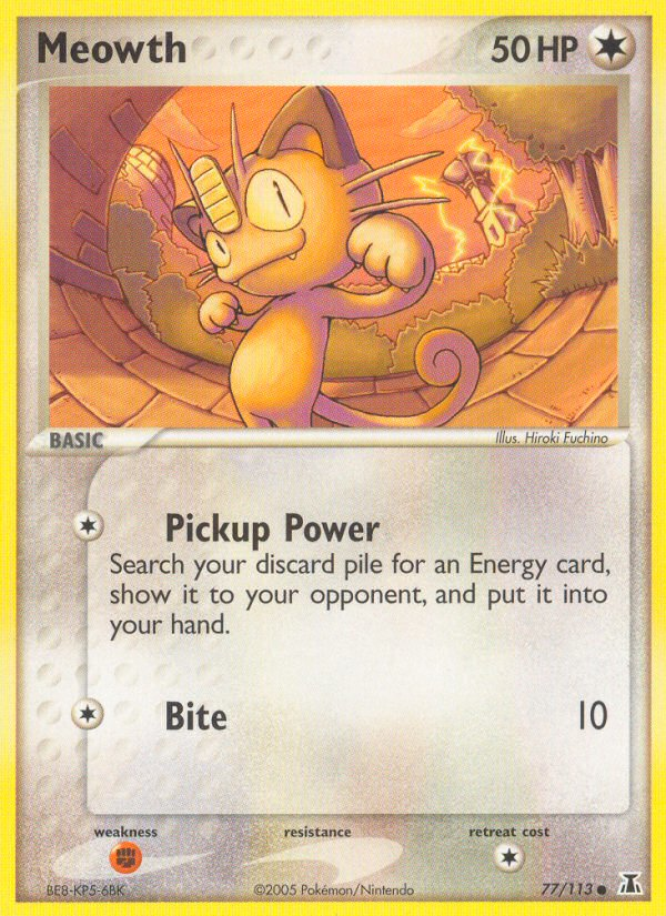 Meowth (77/113) [EX: Especie Delta] 
