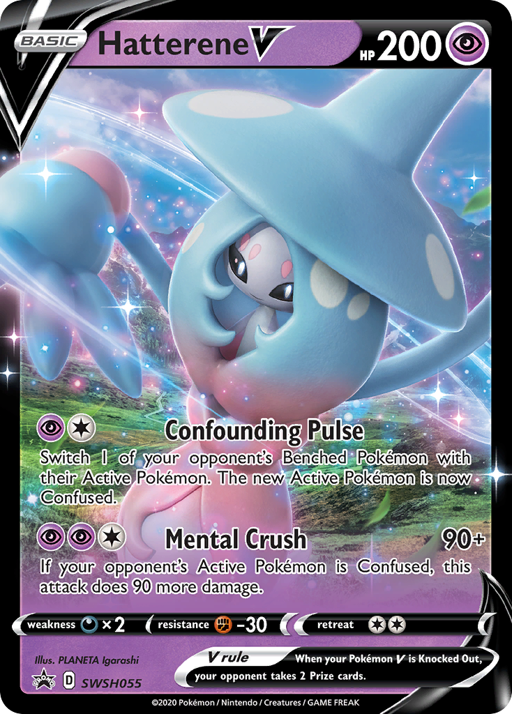 Hatterene V (SWSH055) (Tarjeta gigante) [Espada y escudo: Black Star Promos] 