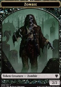 Zombi // Ficha dorada de doble cara [Fichas Commander 2017] 