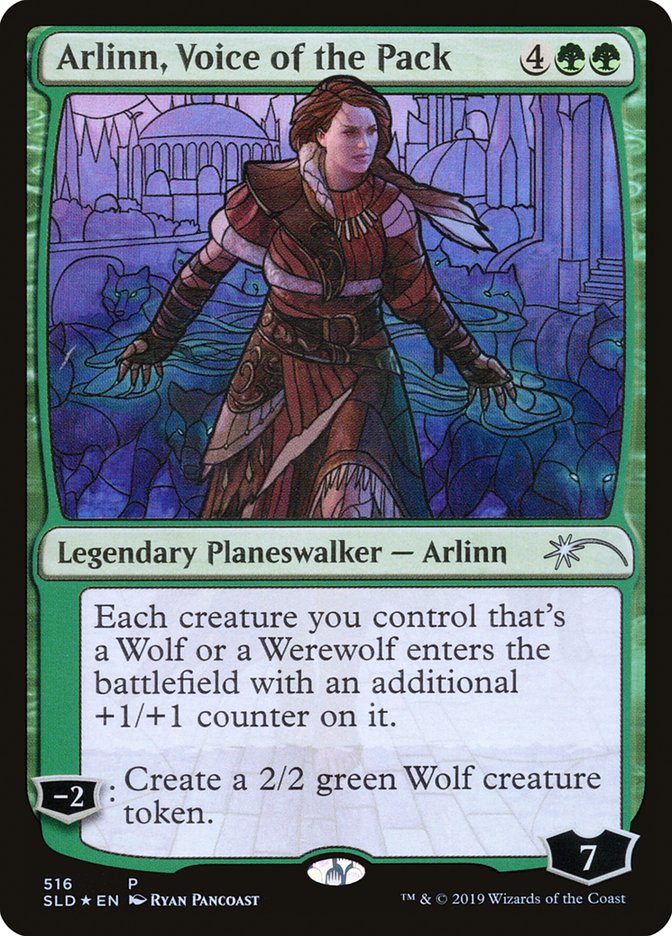 Arlinn, voz de la manada (vidrieras) [Promociones de lanzamiento de Secret Lair] 