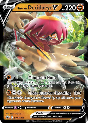Hisuian Decidueye V (SWSH238) [Espada y escudo: Promociones de Black Star] 