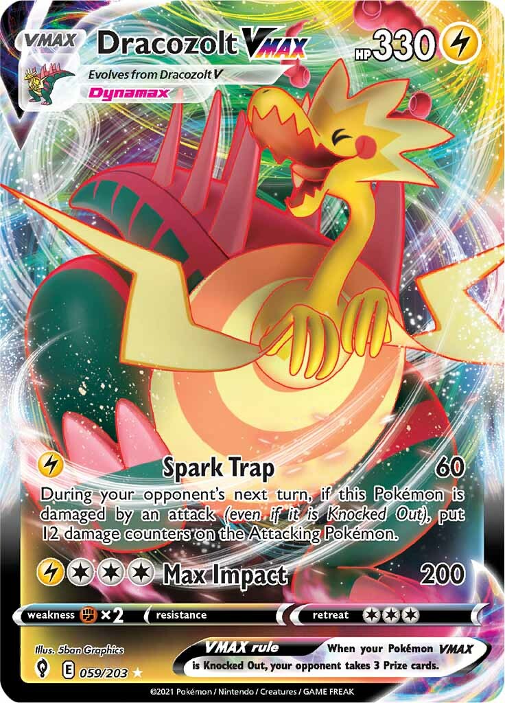 Dracozolt VMAX (059/203) [Espada y escudo: cielos en evolución] 