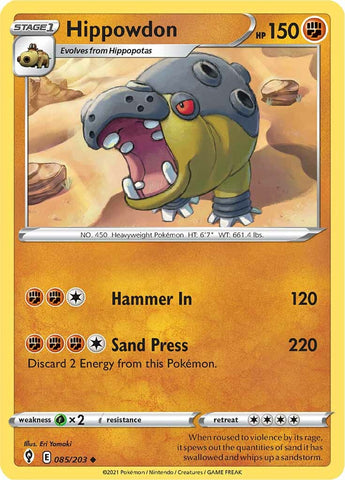 Hippowdon (085/203) [Espada y escudo: cielos en evolución] 
