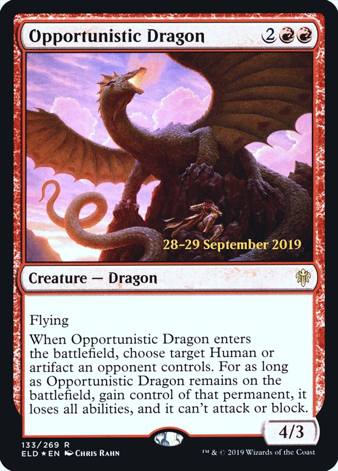 Dragón oportunista [Promociones de presentación de El trono de Eldraine] 