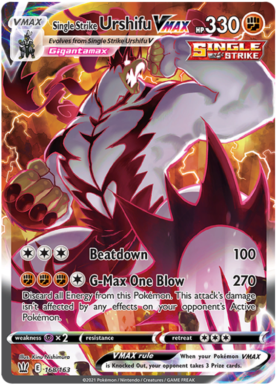 Single Strike Urshifu VMAX (168/163) [Espada y escudo: estilos de batalla] 