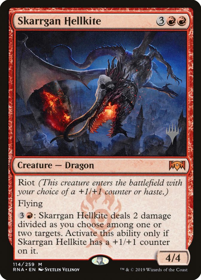Skarrgan Hellkite (paquete promocional) [Promociones de lealtad de Ravnica] 