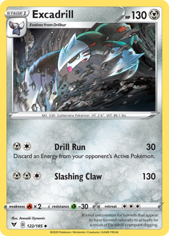 Excadrill (122/185) [Espada y escudo: voltaje vivo] 