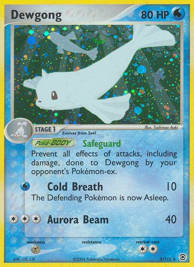Dewgong (3/112) [EX: Rojo fuego y verde hoja] 