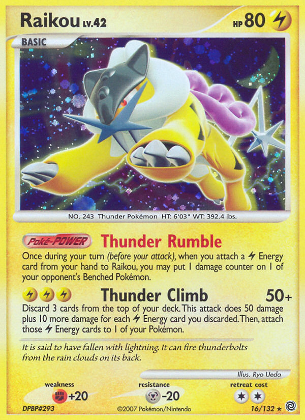 Raikou (16/132) [Diamante y perla: maravillas secretas] 