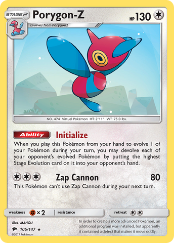 Porygon-Z (105/147) [Sol y Luna: Sombras ardientes] 