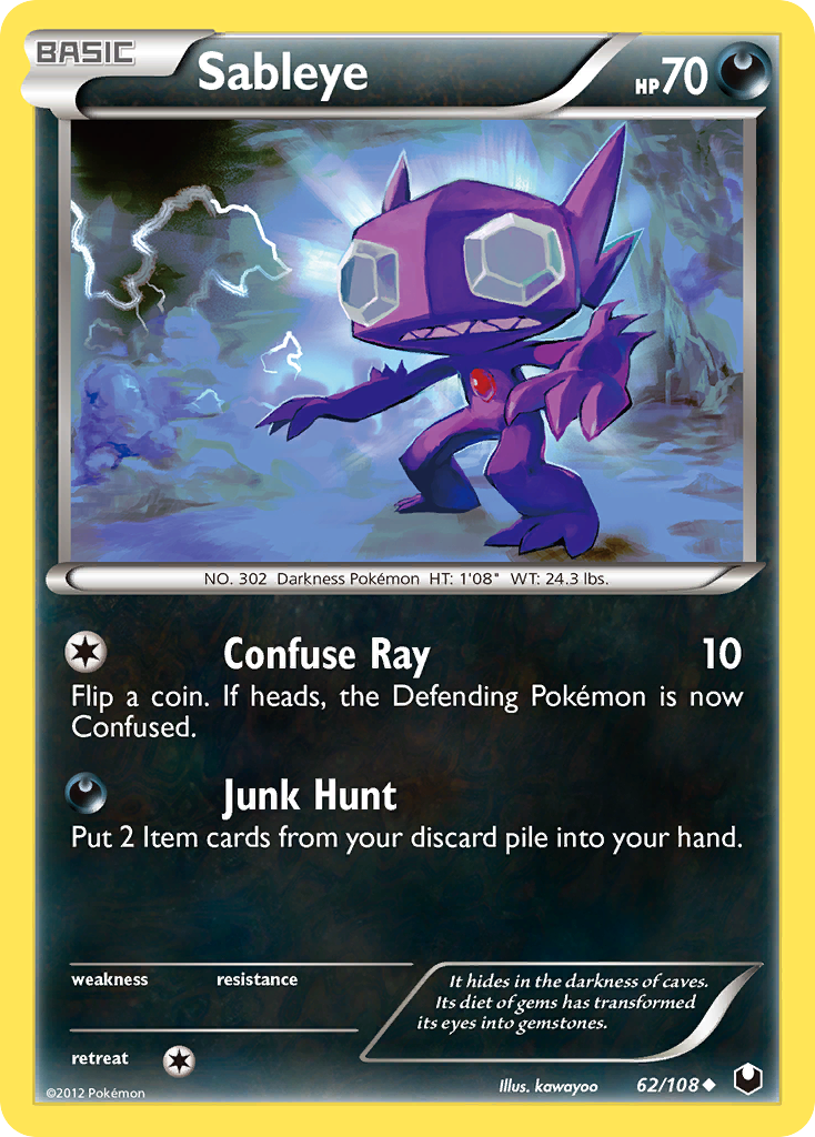 Sableye (62/108) [Blanco y negro: Exploradores oscuros] 