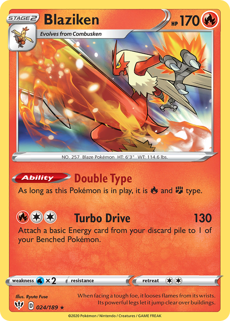 Blaziken (024/189) [Espada y escudo: Oscuridad en llamas] 