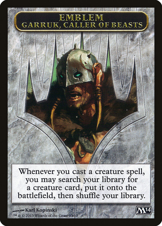 Emblema de Garruk, llamador de bestias [Fichas Magic 2014] 