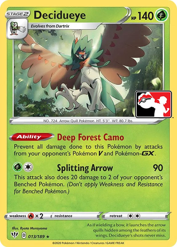 Decidueye (013/189) [Pack de premios Serie Uno] 