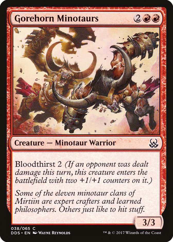 Minotauros Gorehorn [Mazos de duelo: mente contra poder] 