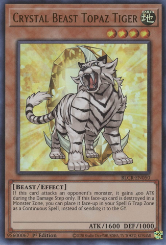 Tigre Topacio Bestia de Cristal [BLCR-EN050] Ultra Raro 