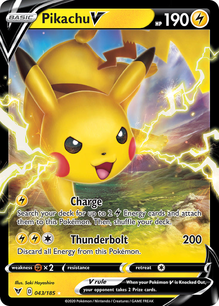Pikachu V (043/185) [Espada y escudo: voltaje vivo] 