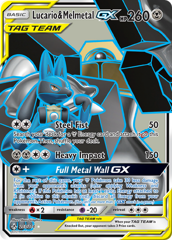 Lucario y Melmetal GX (203/214) [Sol y Luna: Vínculos Inquebrantables] 