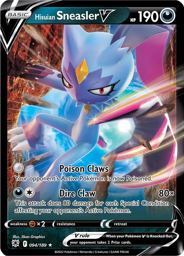 Hisuian Sneasler V (094/189) [Espada y escudo: Resplandor astral] 