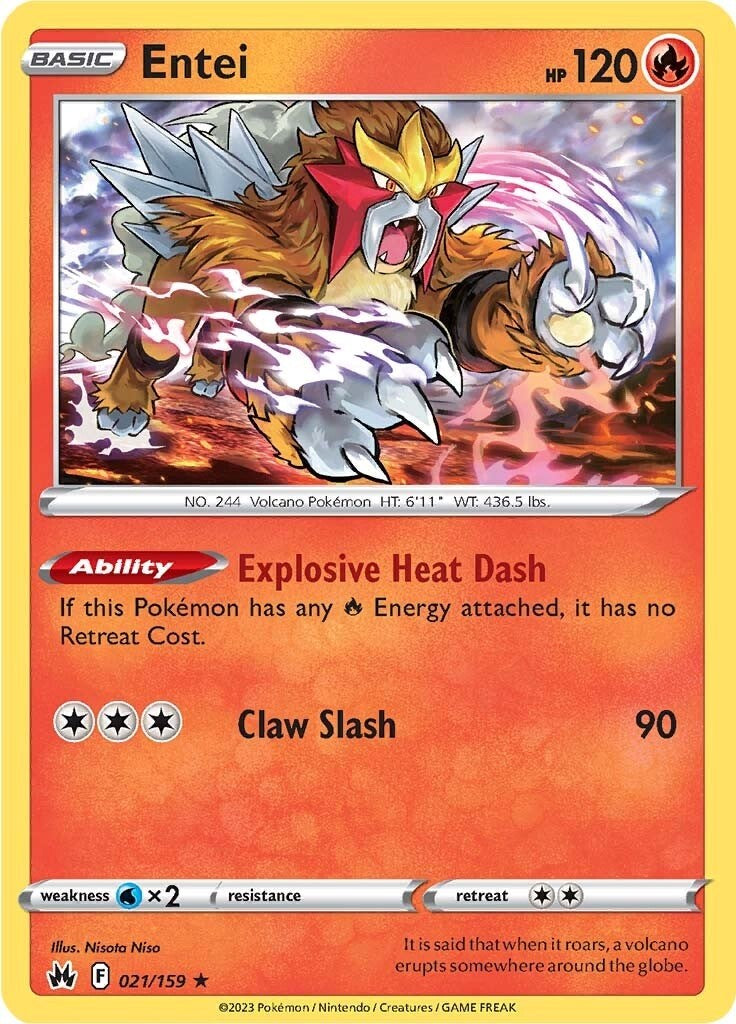 Entei (021/159) [Espada y escudo: Crown Zenith] 