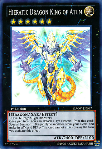 Rey Dragón Hierático de Atum [GAOV-EN047] Súper Raro 