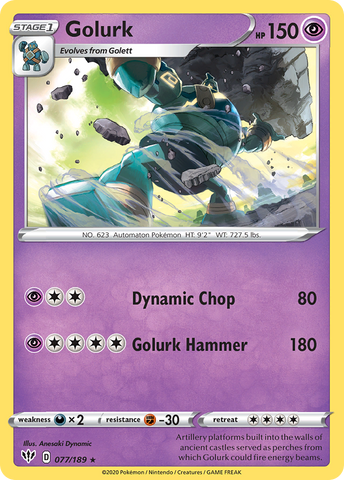 Golurk (077/189) [Espada y escudo: Oscuridad en llamas] 
