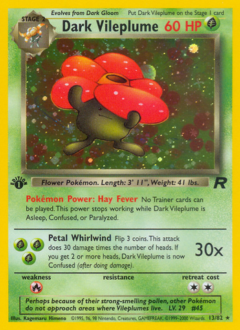 Dark Vileplume (13/82) [Equipo Rocket 1.ª edición] 
