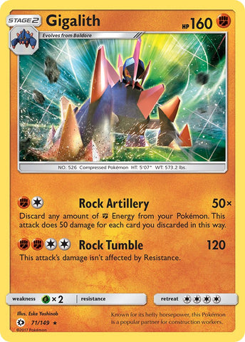 Gigalith (71/149) (Cosmos Holo) (Exclusivo en blíster) [Sol y Luna: Conjunto básico] 
